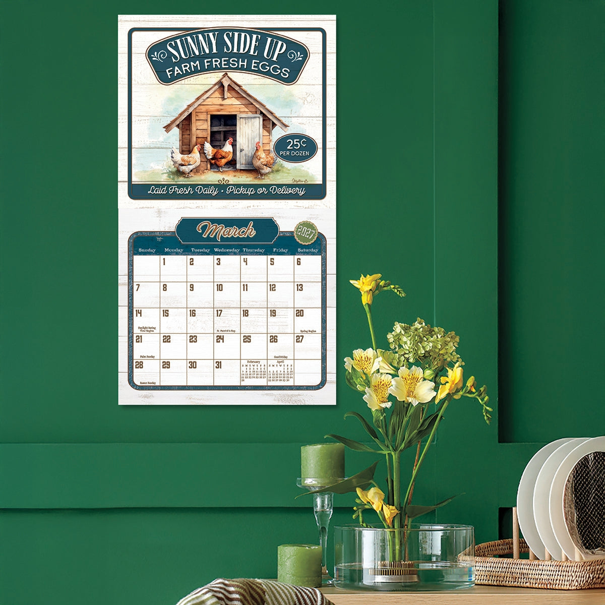 2027 Farm To Table - Deluxe Wall Calendar by Mollie B