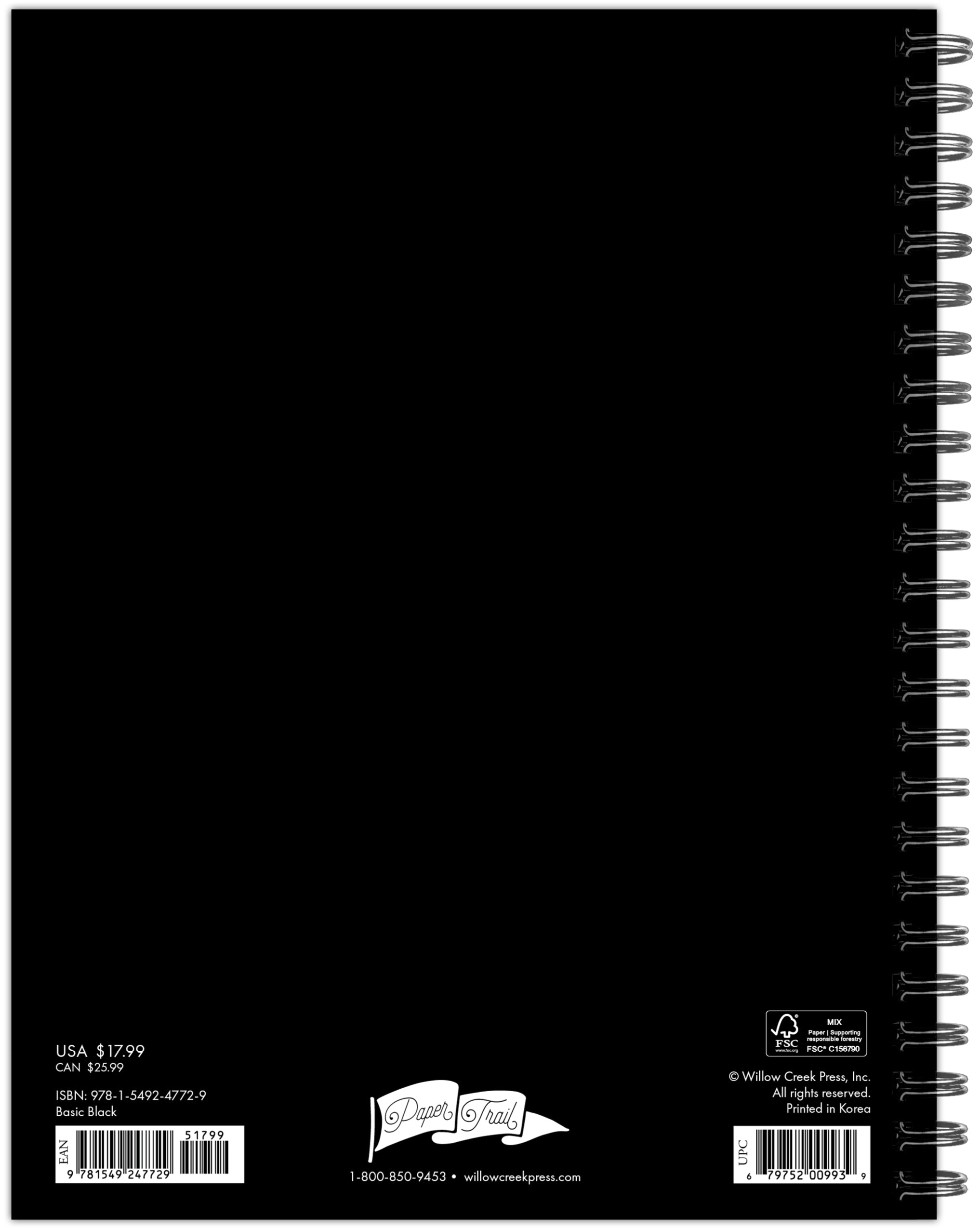 July 2024 - June 2025 Basic Black - Medium Weekly & Monthly Academic Year Diary/Planner  SOLD OUT