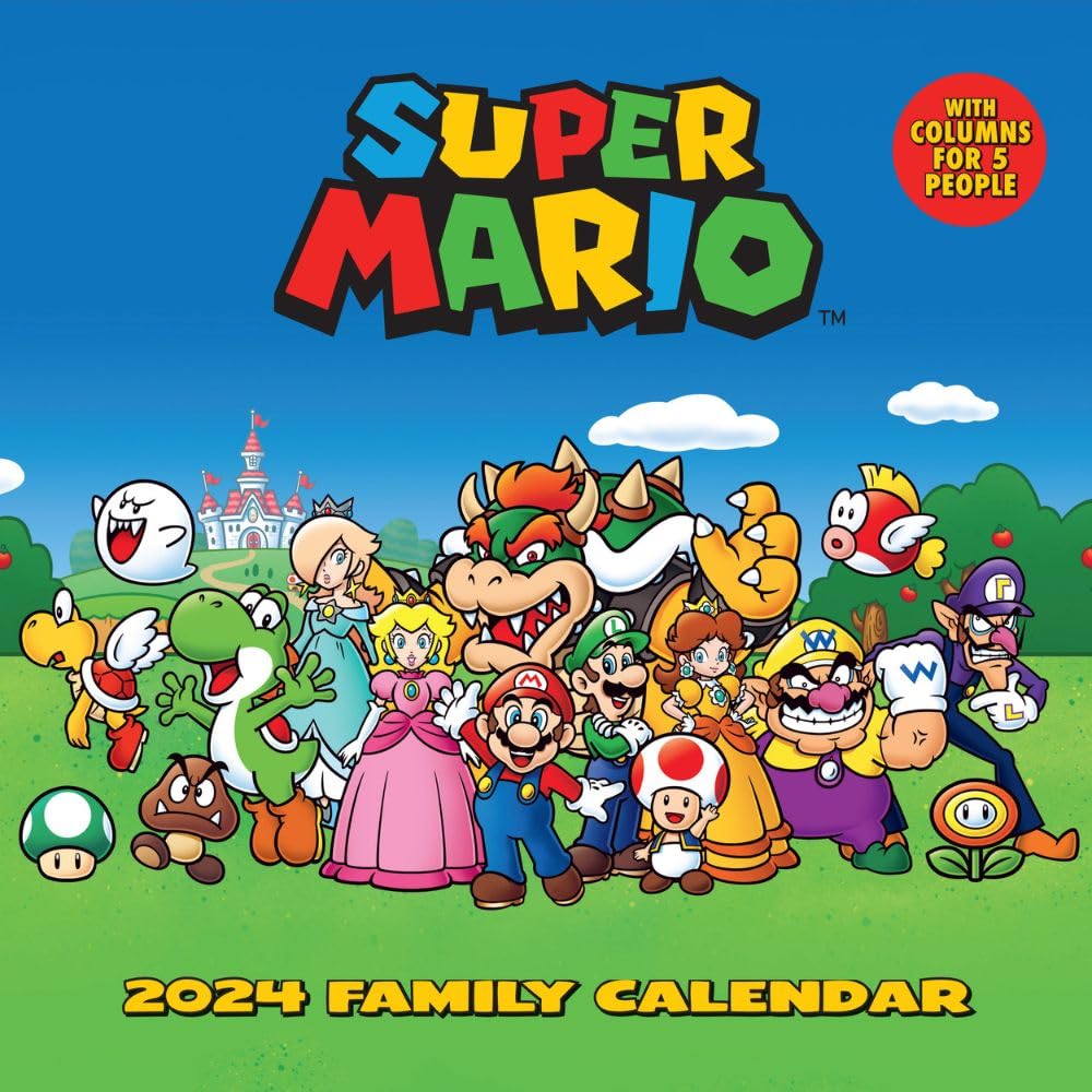 2024 Super Mario Family - Square Wall Calendar