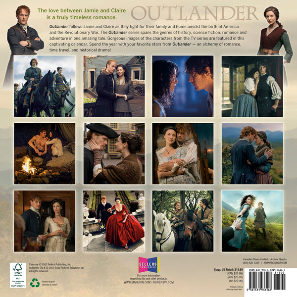 2024 Outlander - Square Wall Calendar  SOLD OUT