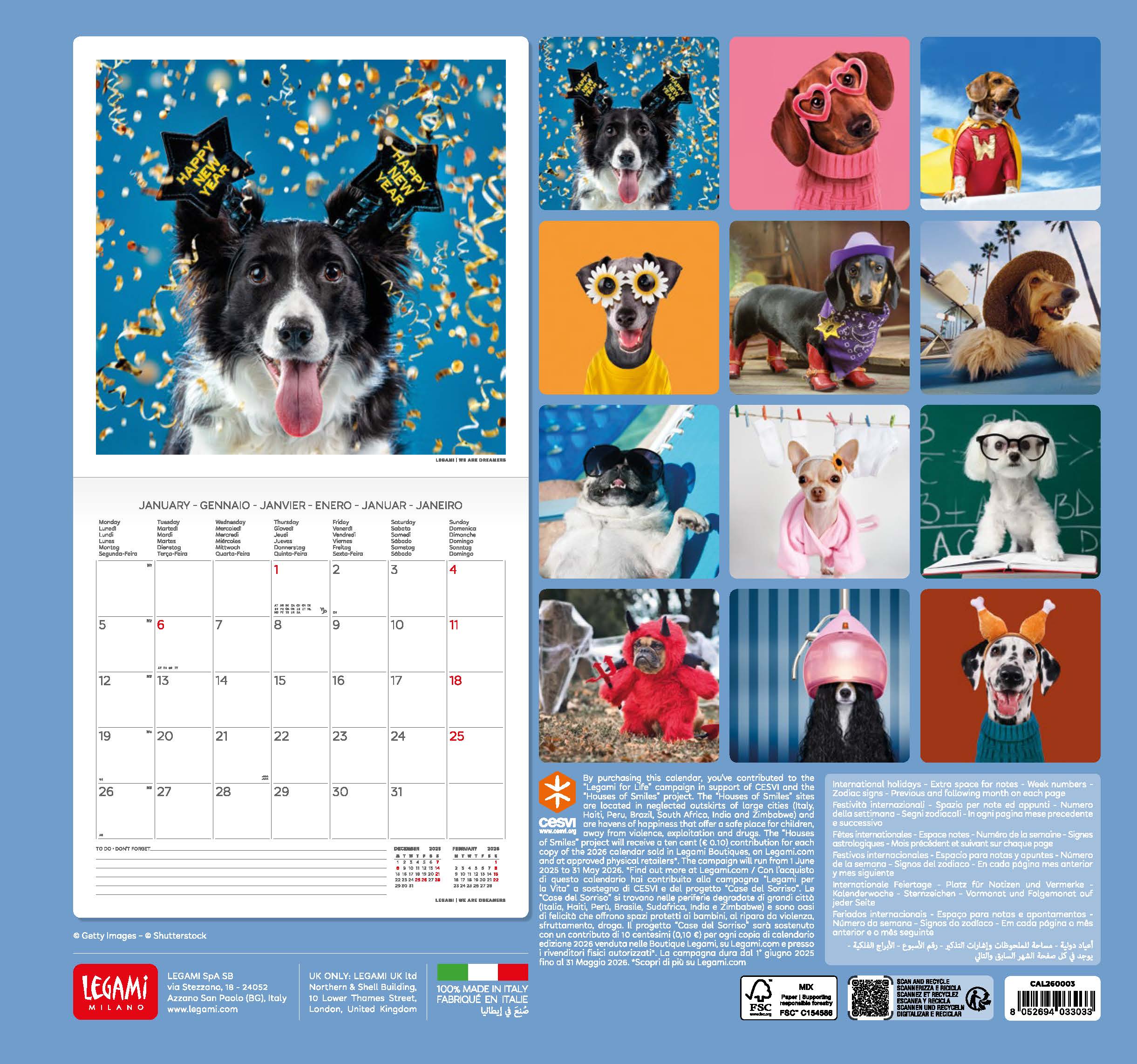 2026 Supawstar - Square Wall Calendar