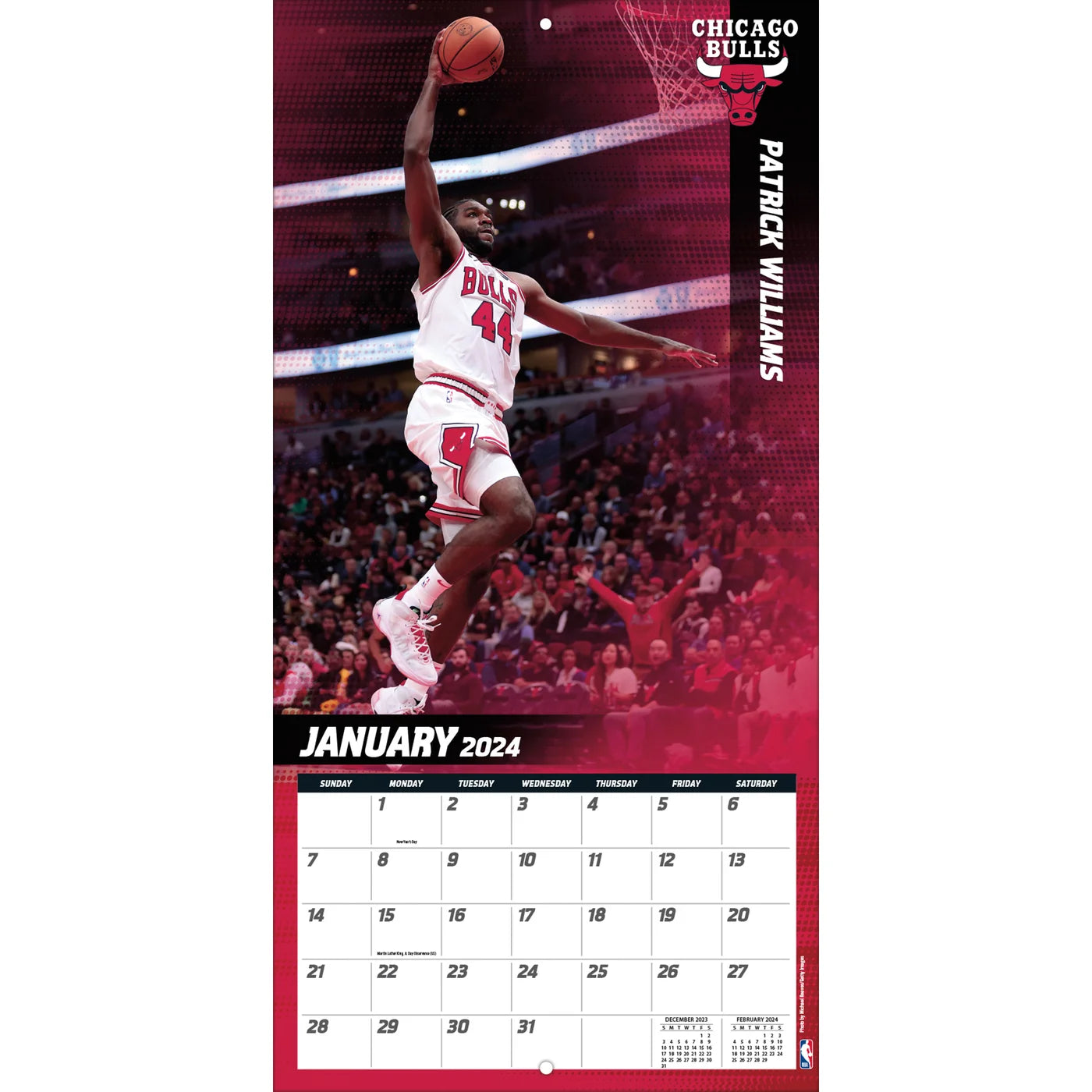 2024 Chicago Bulls - Square Wall Calendar - Sports Calendars by LANG