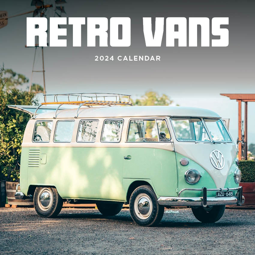 2024 Retro Vans - Square Wall Calendar
