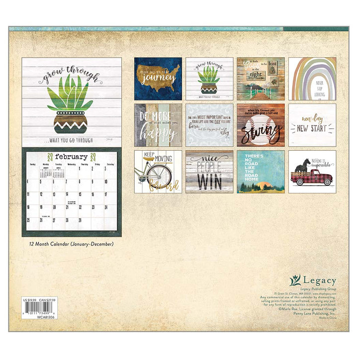 2024 Legacy Words To Live By - Deluxe Wall Calendar