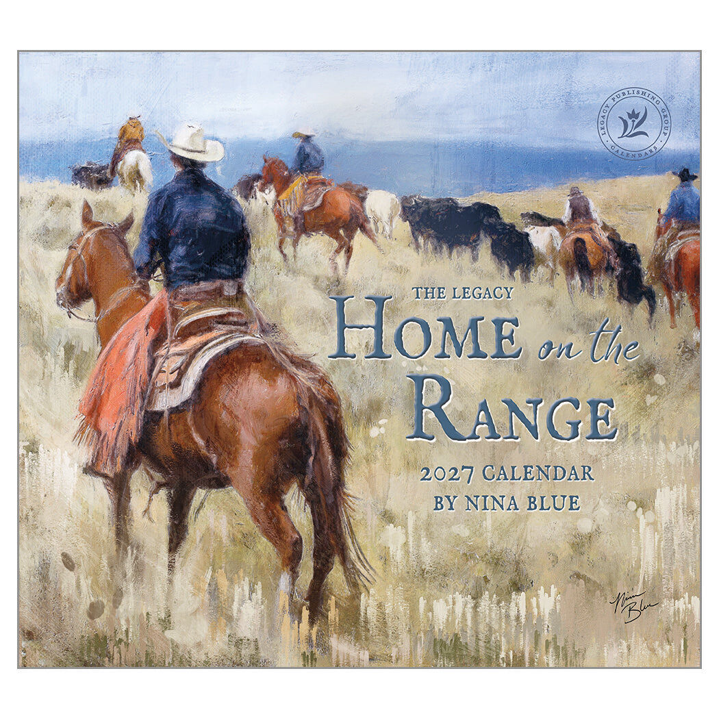 2027 Home On The Range - Deluxe Wall Calendar by Nina Blue
