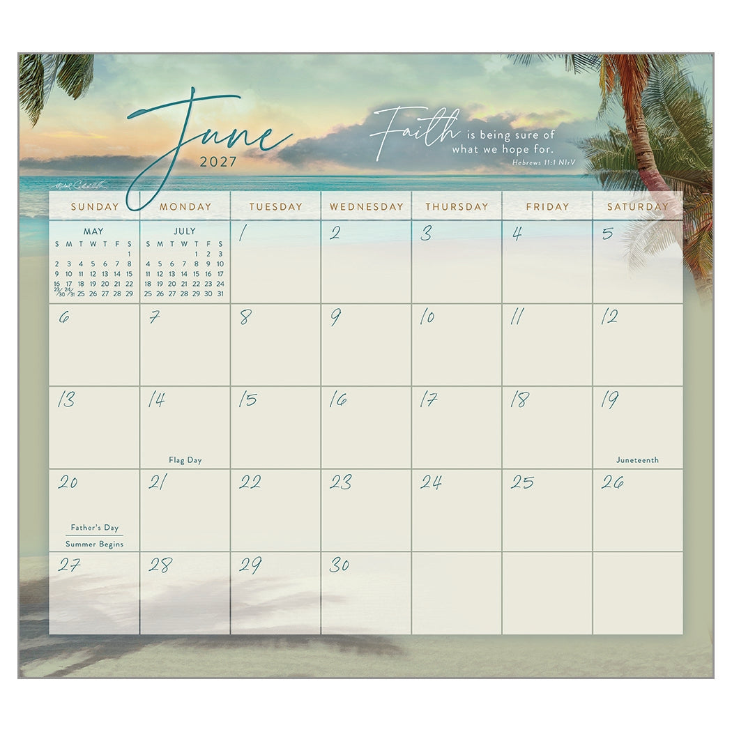 2027 Seaside Serenity - Deluxe Wall Calendar by Mike Calascibetta