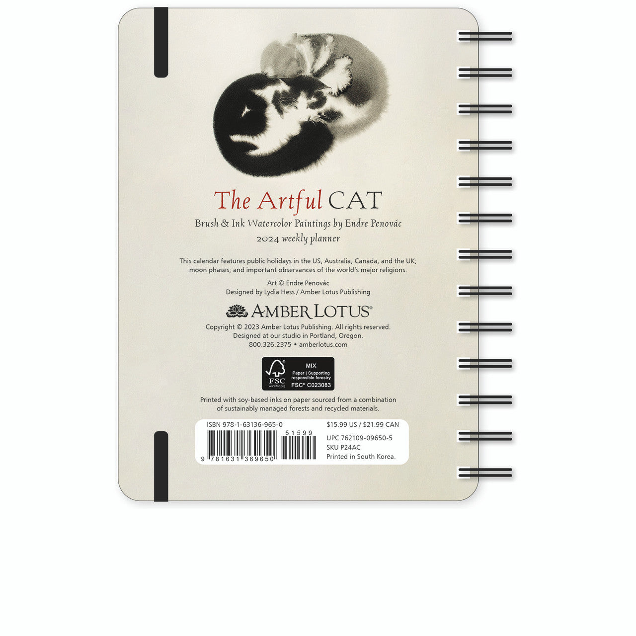 2024 Artful Cat - Weekly, Monthly Diary/Planner  SOLD OUT