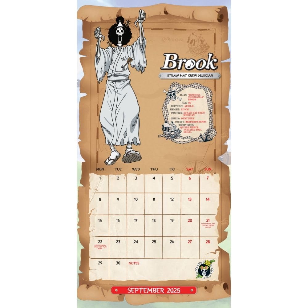 2025 One Piece - Square Wall Calendar