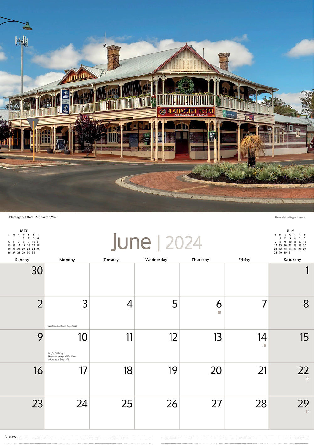 2024 Australian Pubs (by Artique) - Horizontal Wall Calendar