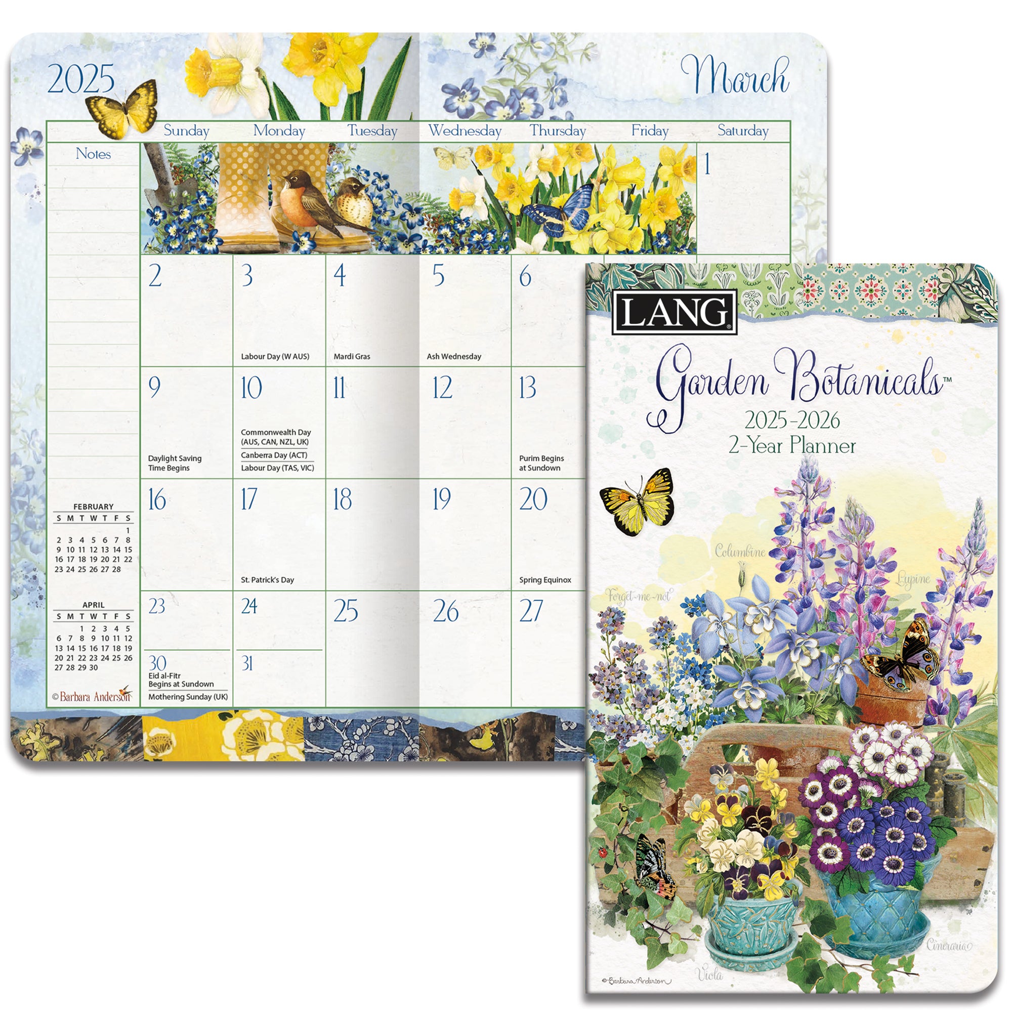 2025-2026 LANG Garden Botanicals - 2 Year Pocket Diary/Planner