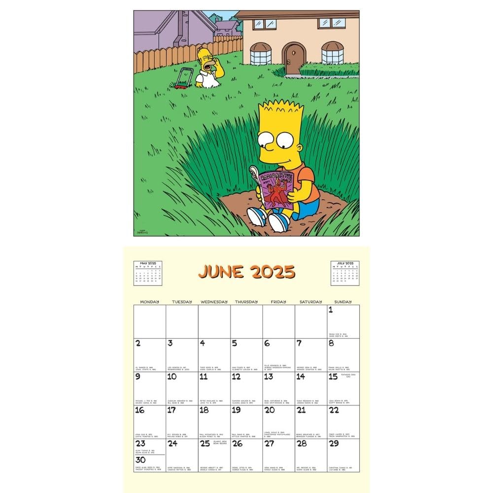 2025 The Simpsons - Square Wall Calendar