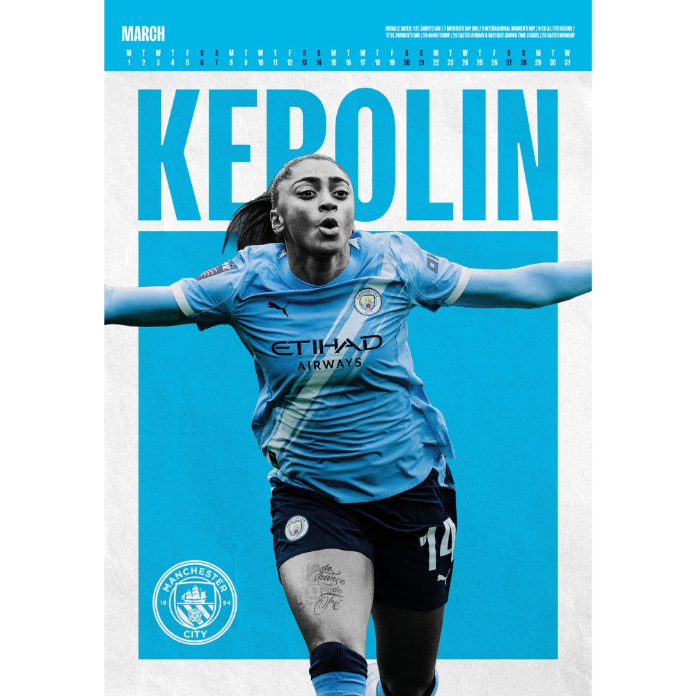 2027 Manchester City FC - A3 Deluxe Wall Calendar - product image 2