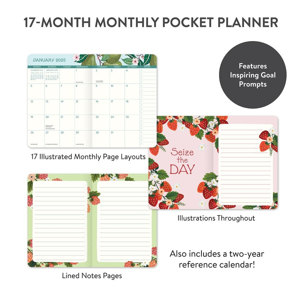 2025 Fruit & Flora - Monthly Pocket Diary/Planner