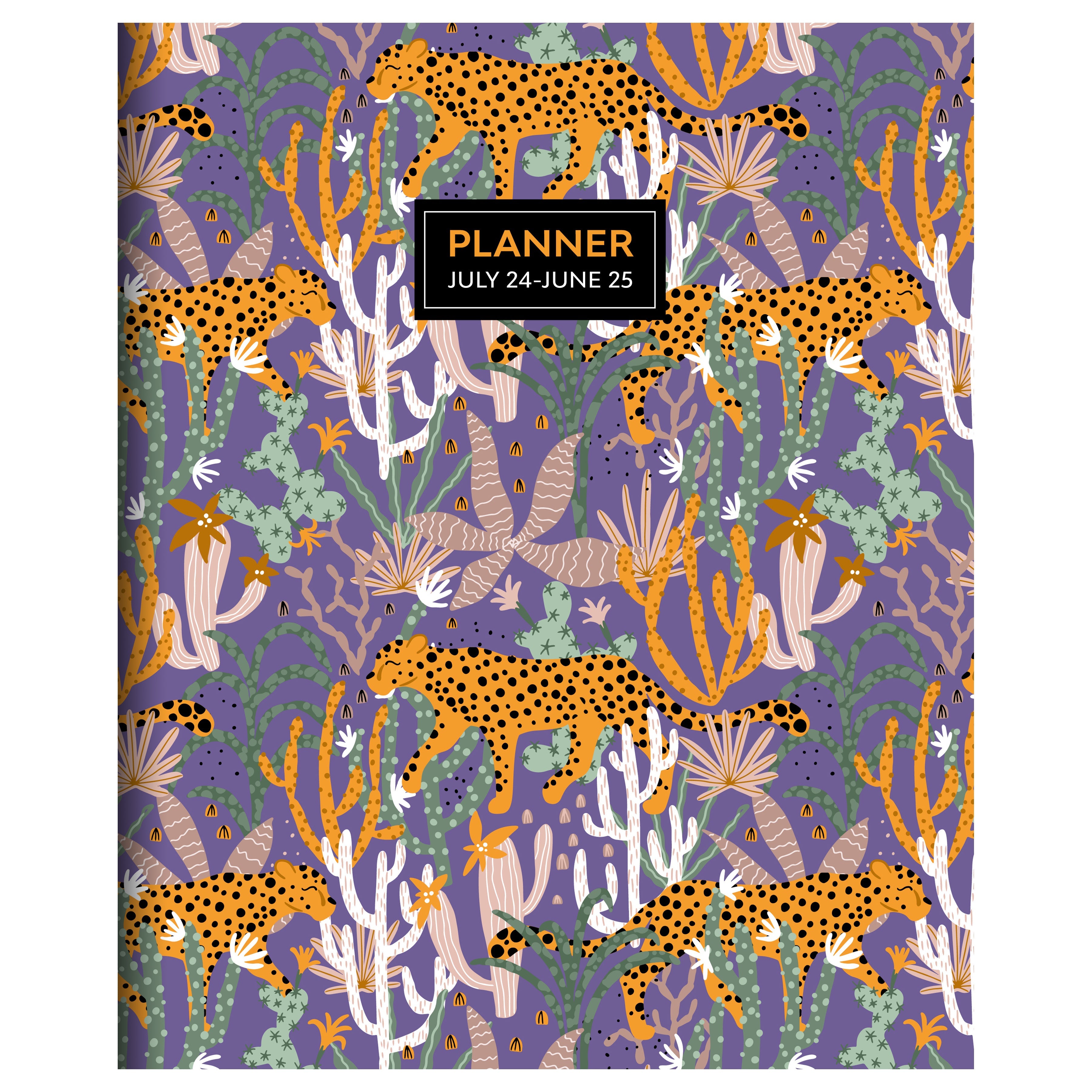 July 2024 - June 2025 Jungle Cat - Large Monthly Academic Year Diary/Planner