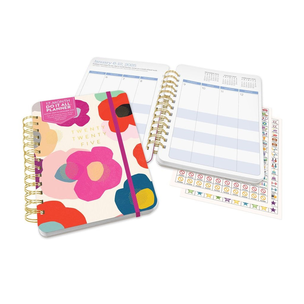 2025 Summer Poppies - Do It All Weekly & Monthly Diary/Planner