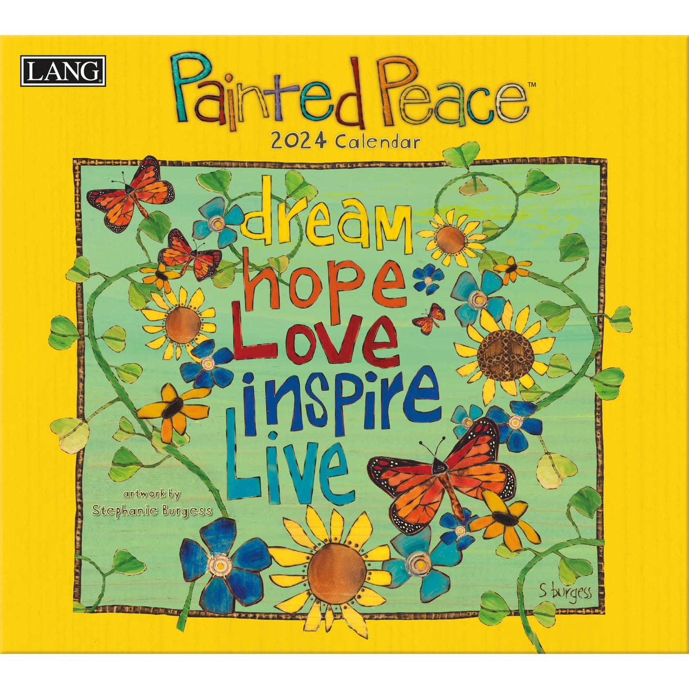 2024 LANG Painted Peace By Stephanie Burgess - Deluxe Wall Calendar