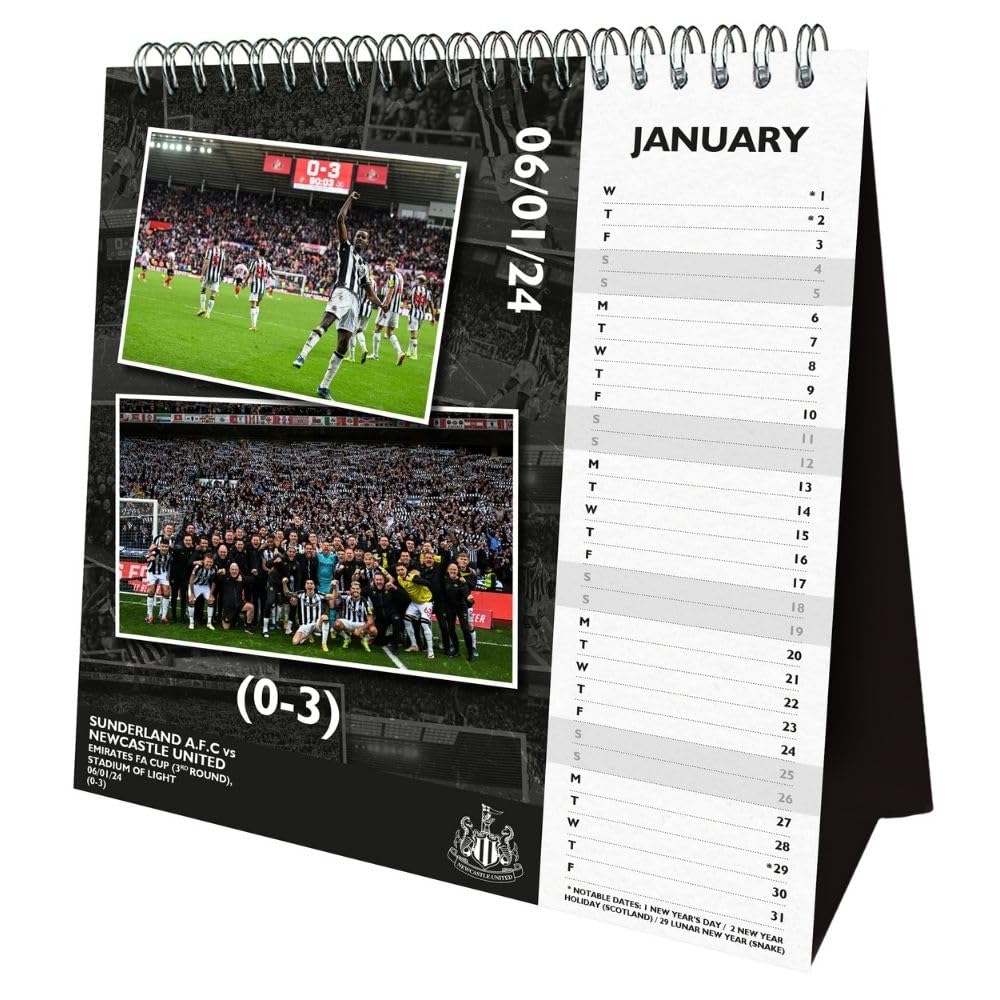 2025 Newcastle United Fc - Desk Easel Calendar