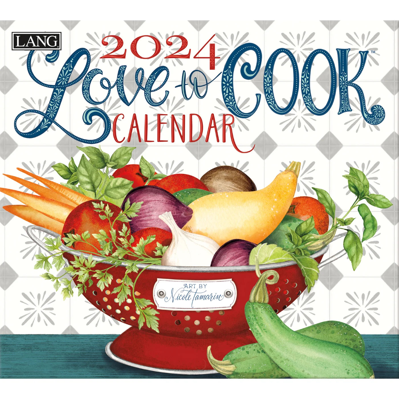 2024 LANG Love To Cook By Nicole Tamarin - Deluxe Wall Calendar