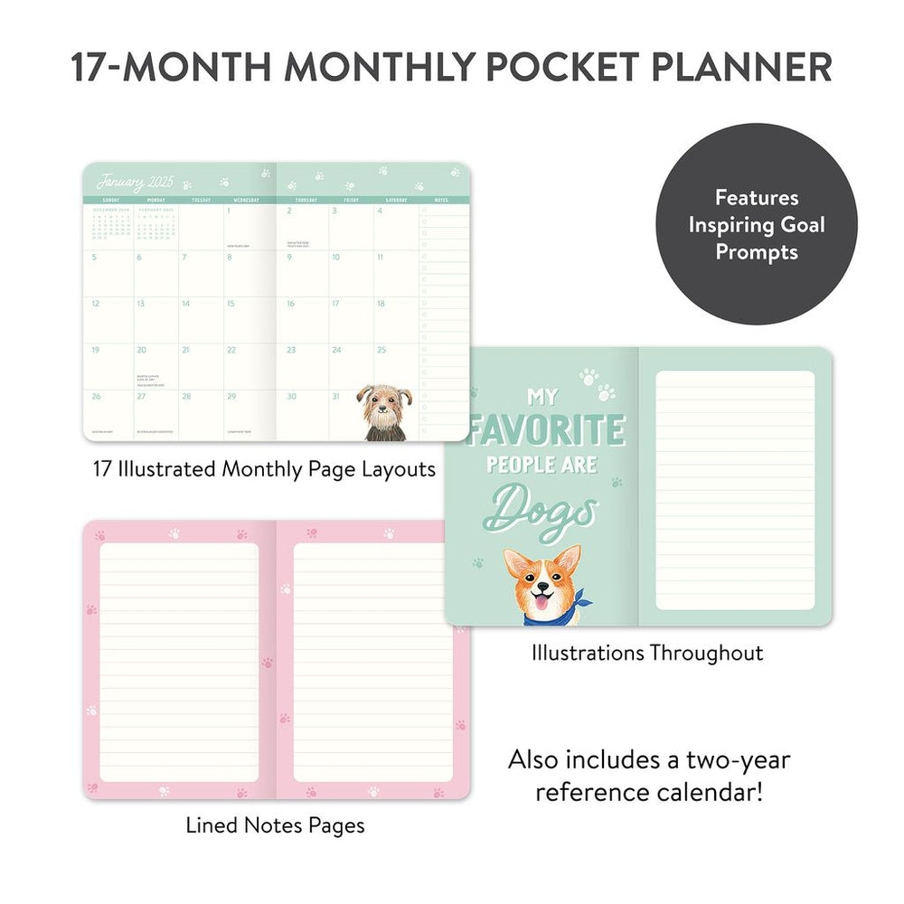 2025 Doggone Cute - Monthly Pocket Diary/Planner