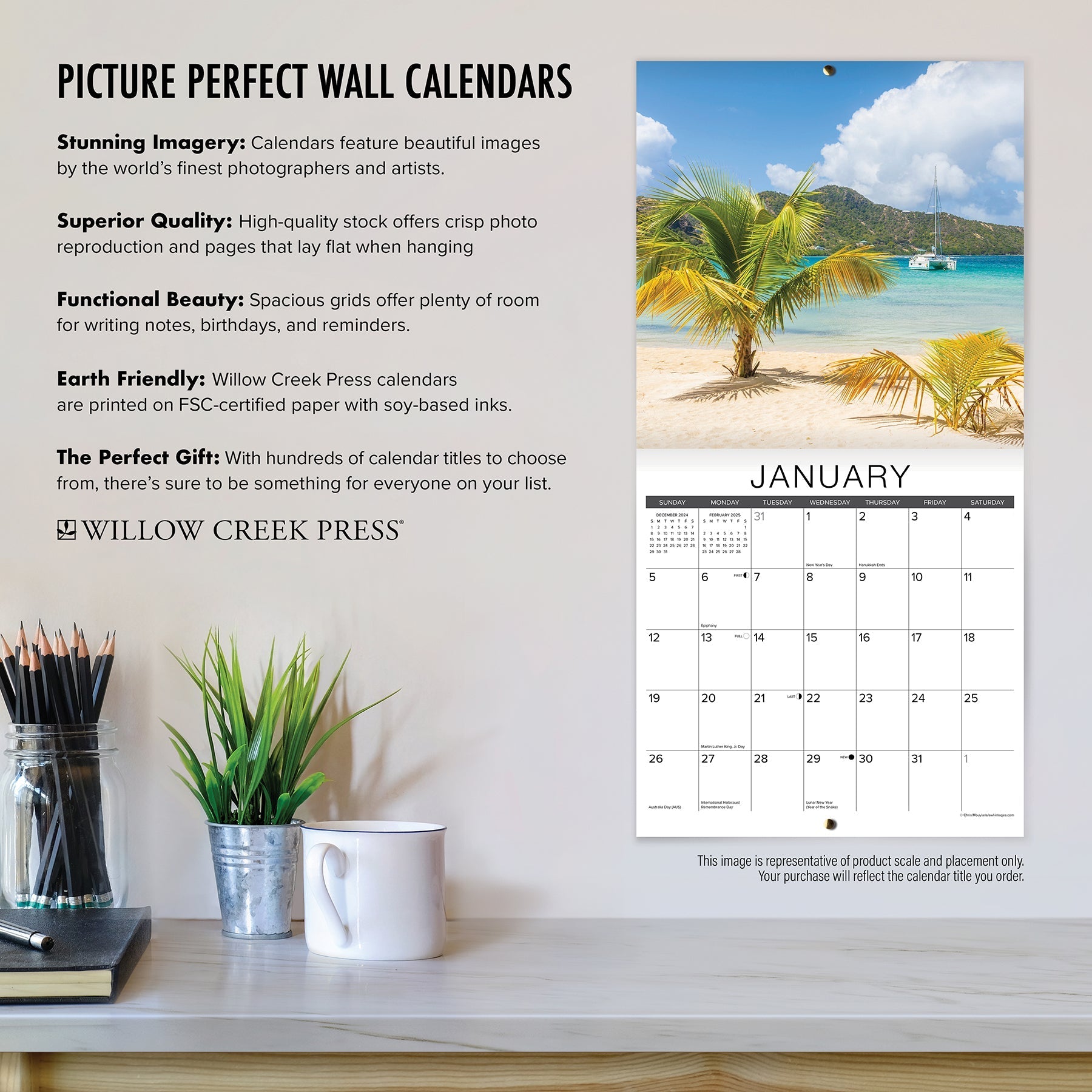 2025 Mule Deer - Square Wall Calendar (US Only)