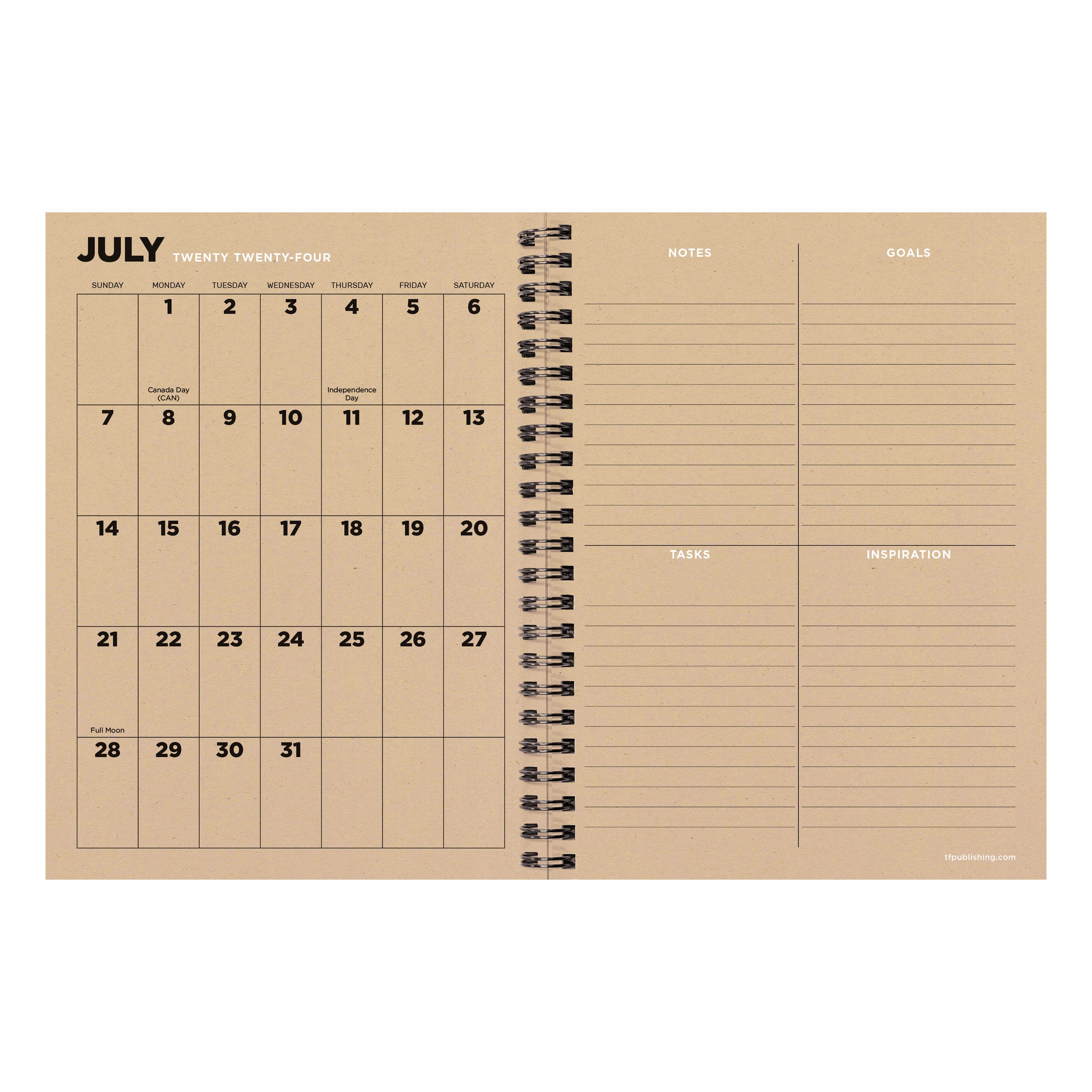 July 2024 - June 2025 Aspen Trees - Medium Weekly & Monthly Academic Year Diary/Planner  SOLD OUT