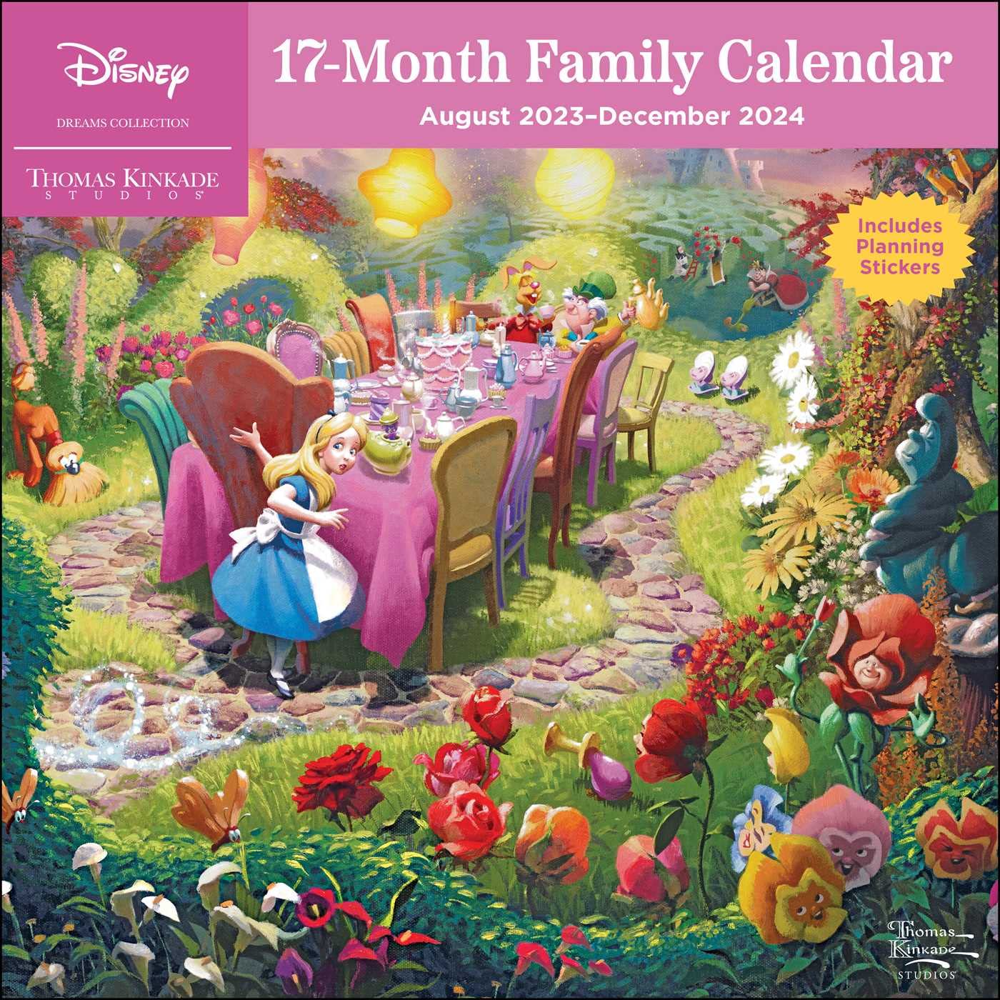 2024 Disney Dreams Collection Kinkade 17-Month - Square Wall Calendar