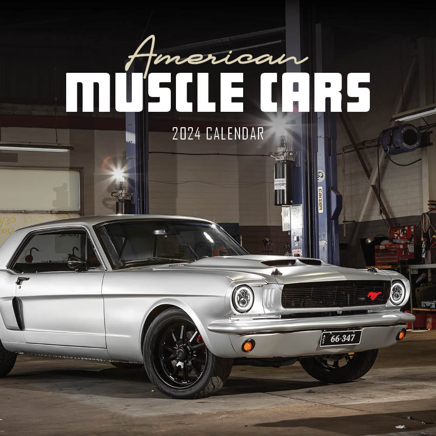 2024 American Muscle Cars (by Paper Pocket) - Square Wall Calendar