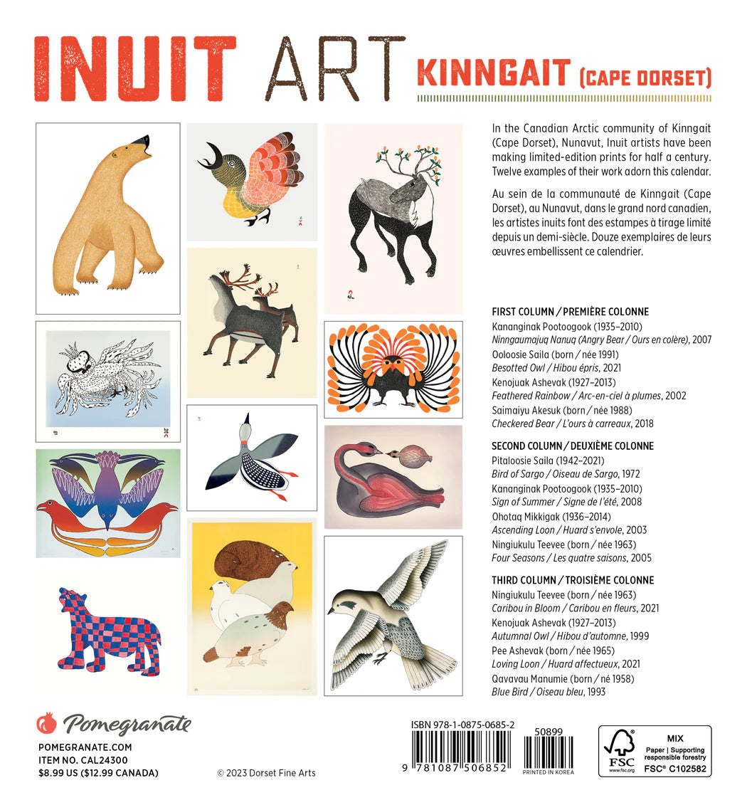 2024 Inuit Art Kinngait (Cape Dorset) Mini Wall Calendar