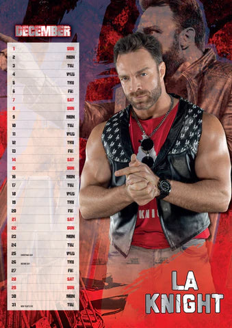 2024 WWE Men - A3 Wall Calendar