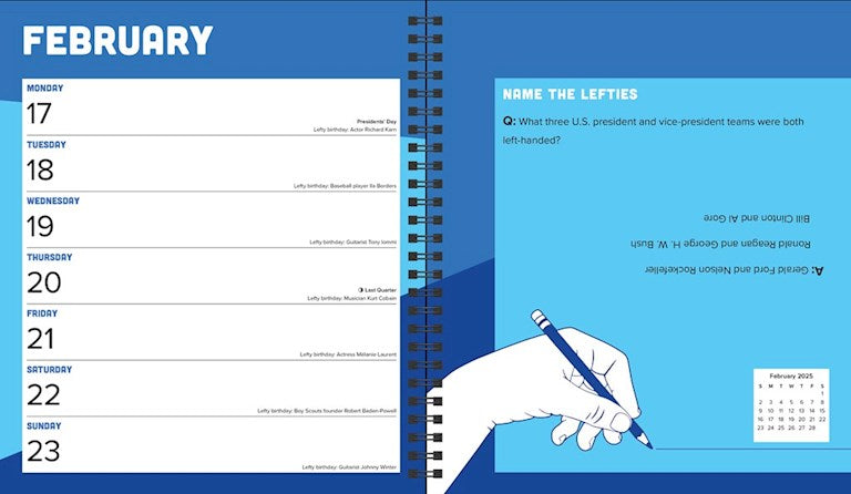 2025 The Left-Handers - Weekly Diary/Planner