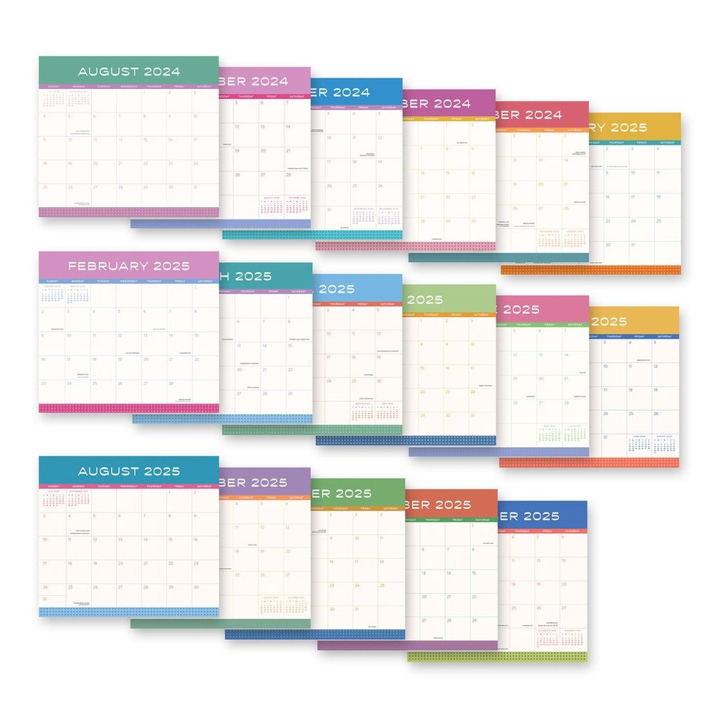 2025 Color Block - Monthly Magnetic Pad Calendar