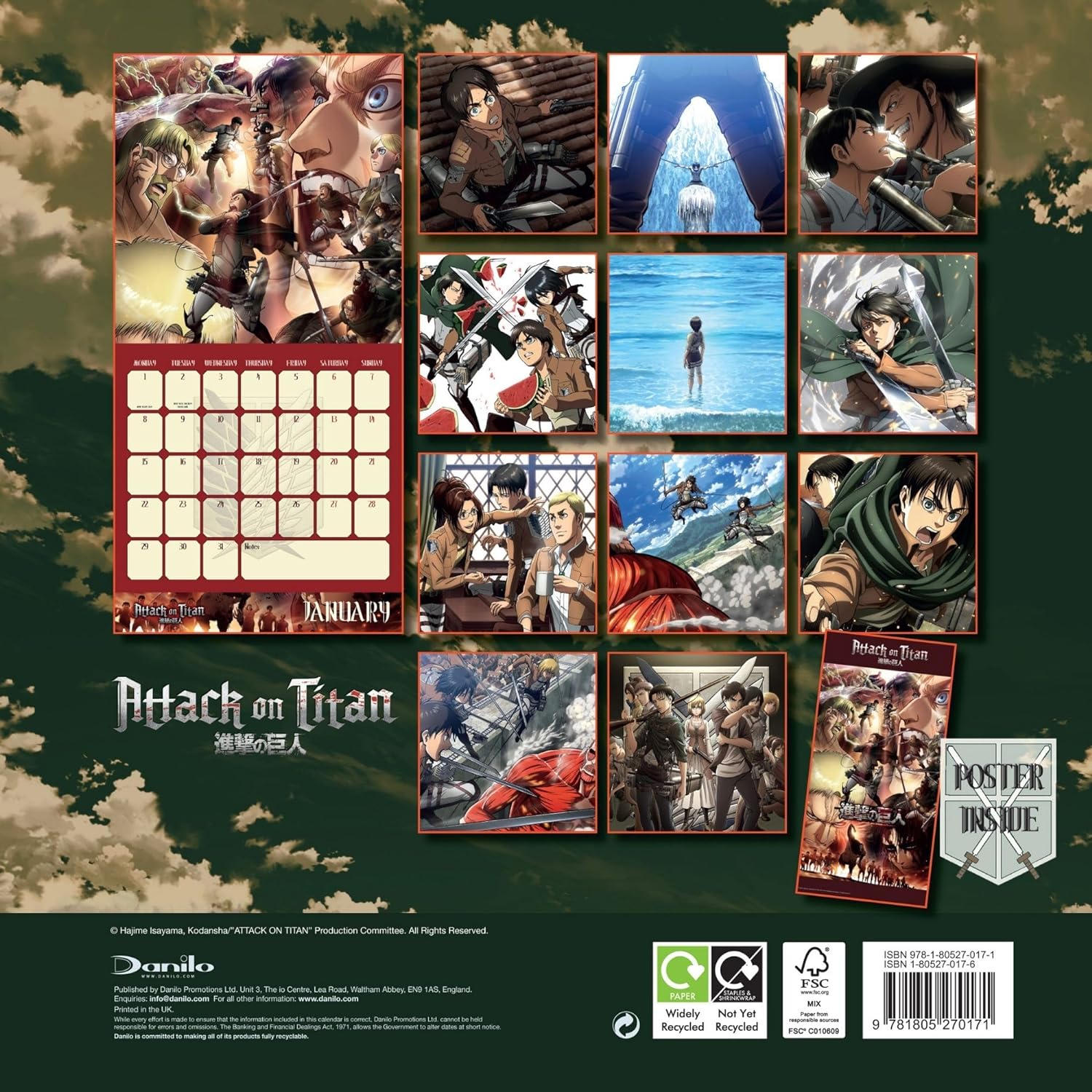 2024 Attack On Titan - Square Wall Calendar  SOLD OUT