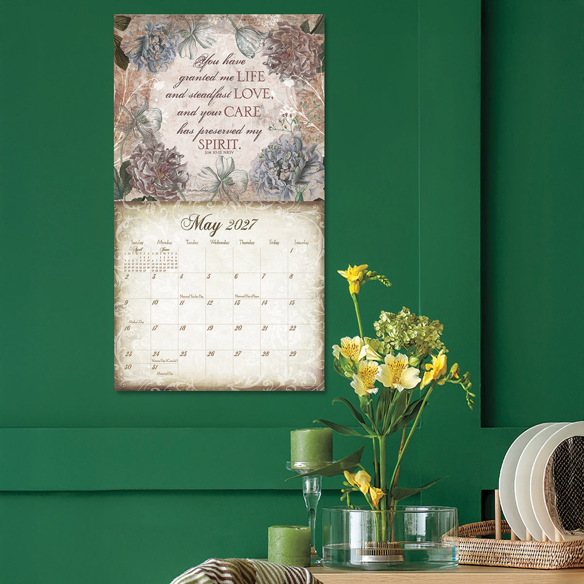 2027 Walk By Faith - Scripture - Deluxe Wall Calendar by Carrie Schmit