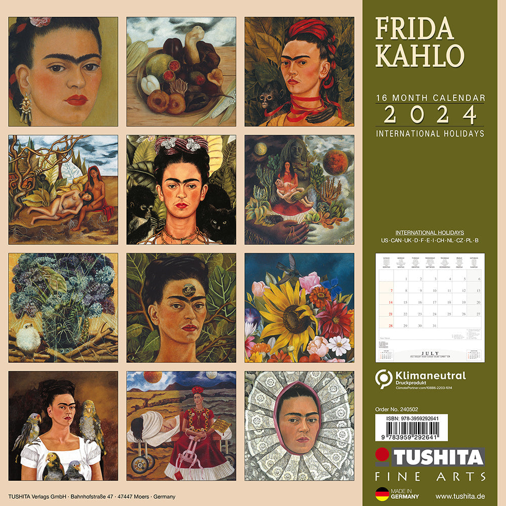 2024 Frida Kahlo - Square Wall Calendar