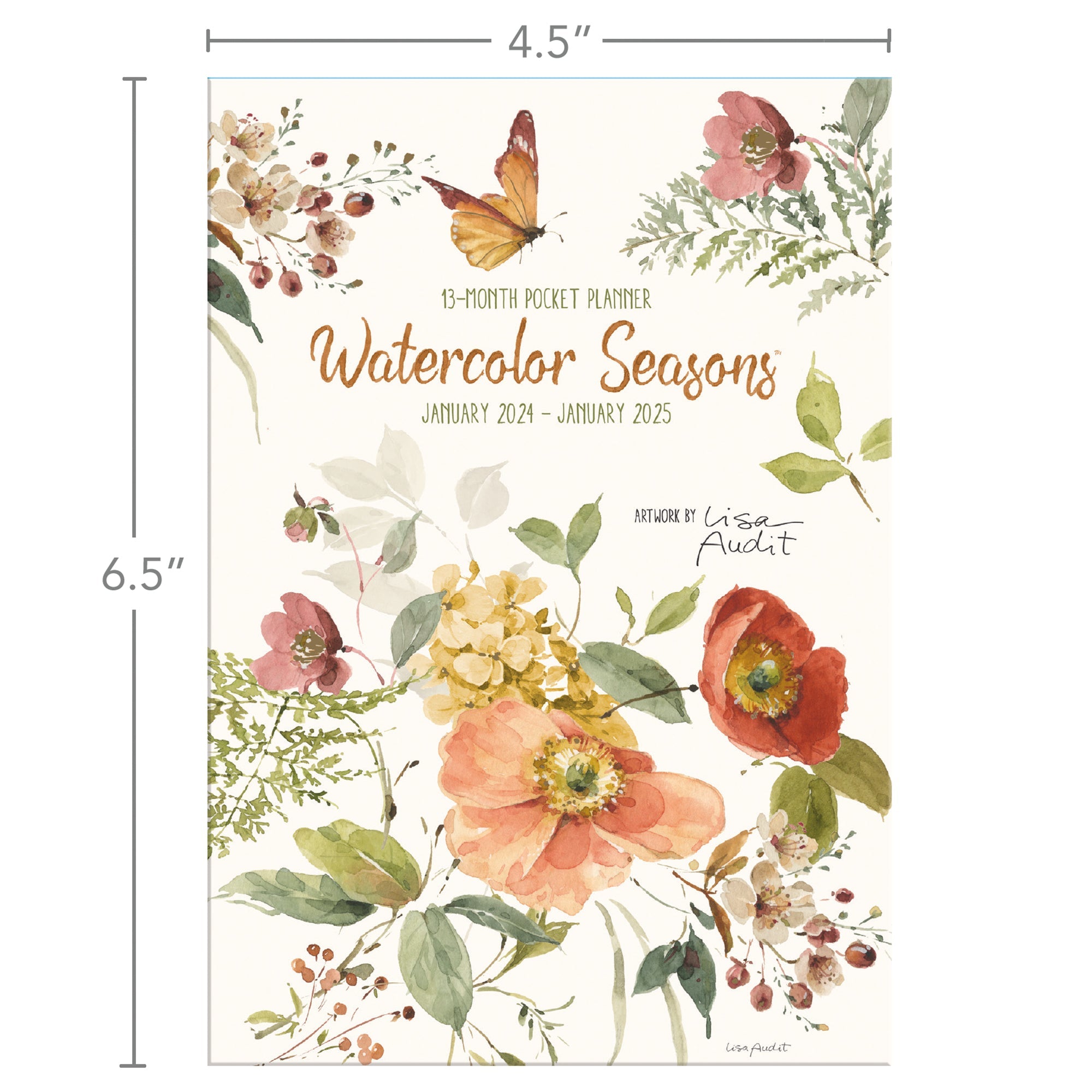 2024 LANG Watercolor Seasons - 13 Month Pocket Diary/Planner
