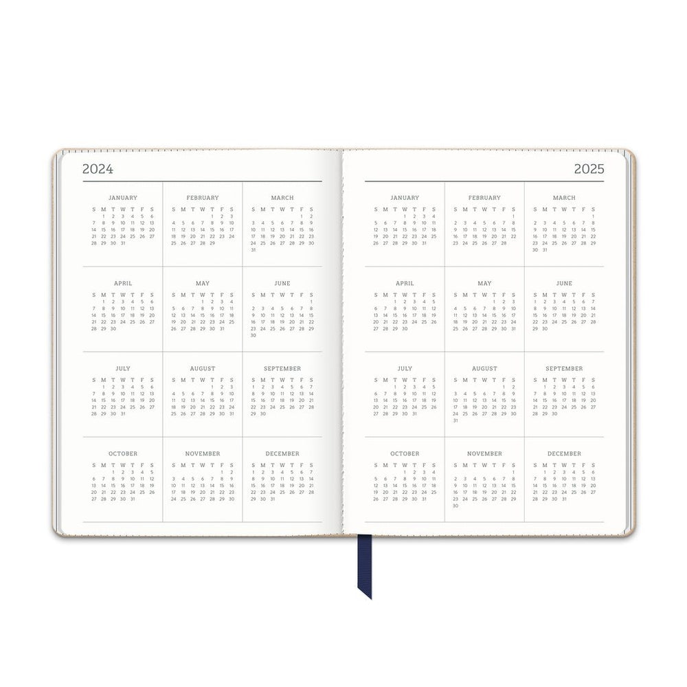 2025 Dots on Twilight Blue Medium Dual - Textured Weekly & Monthly Diary/Planner