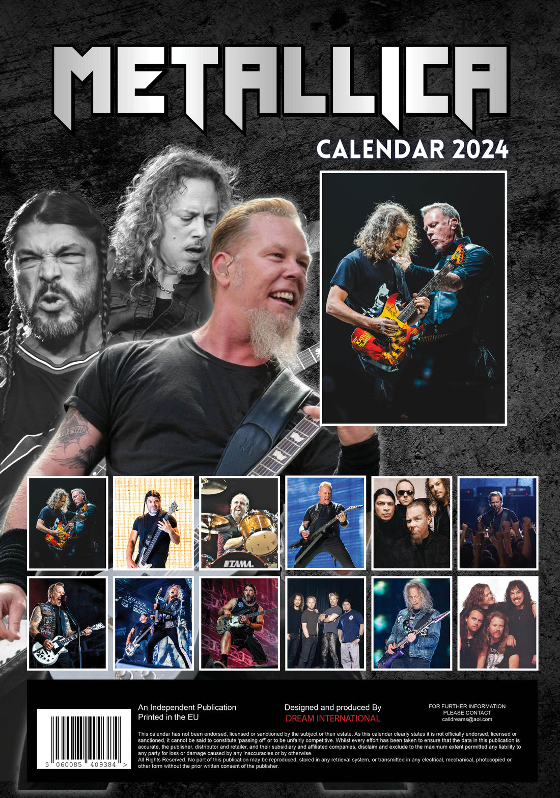 2024 Metallica A3 Wall Calendar Music Celebrities Calendars by