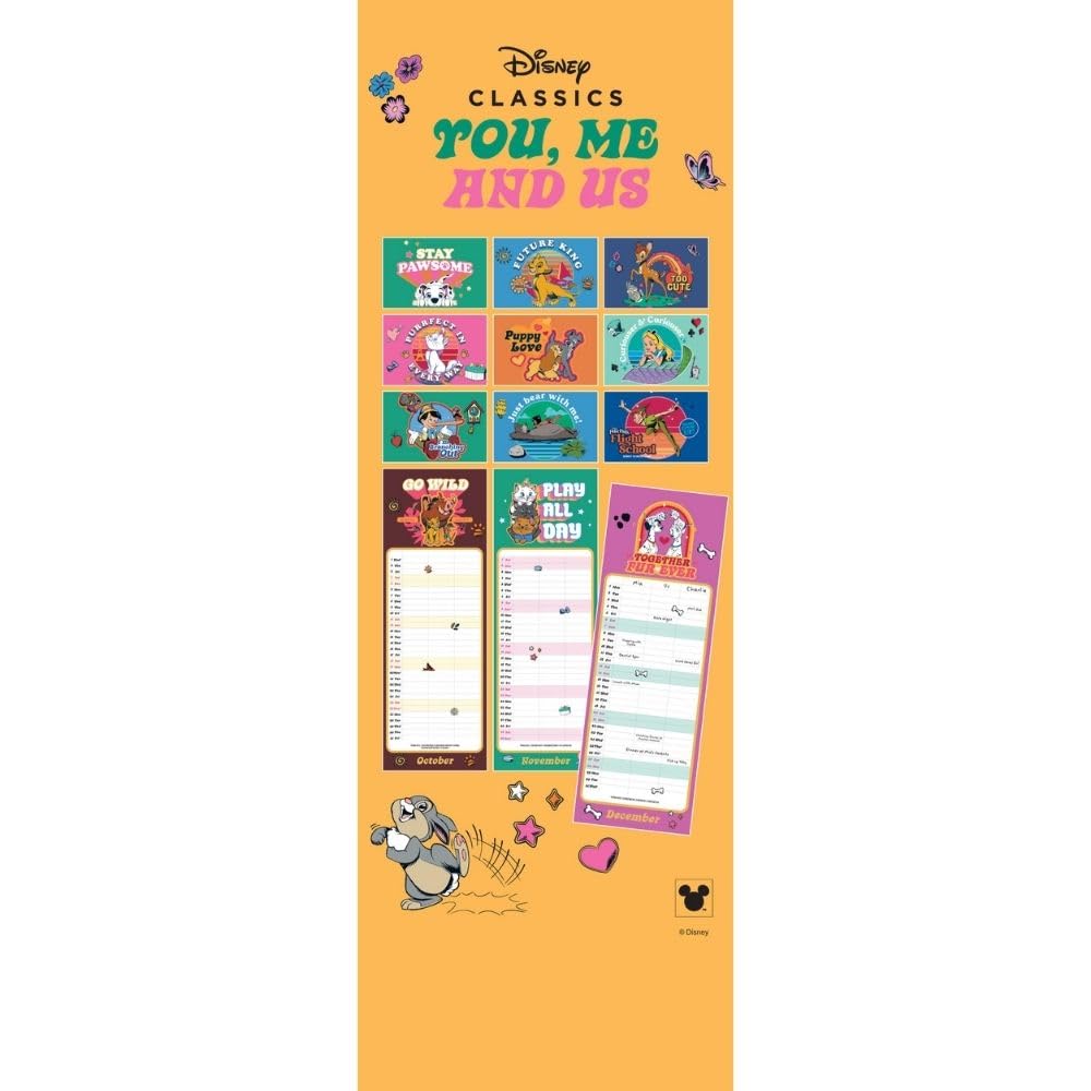 2025 Disney You, Me And Us - Slim Wall Calendar