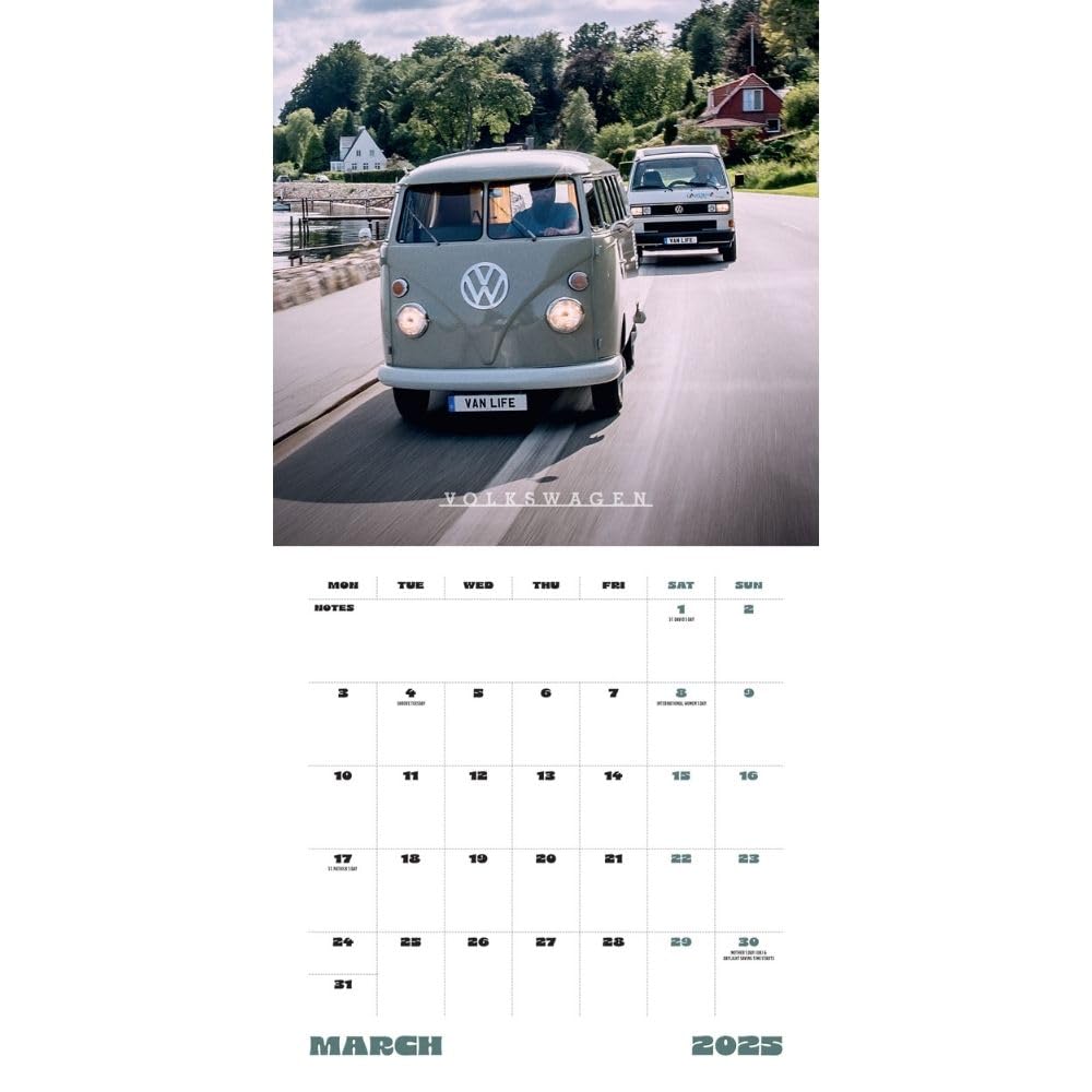 2025 Vw Campervans - Square Wall Calendar