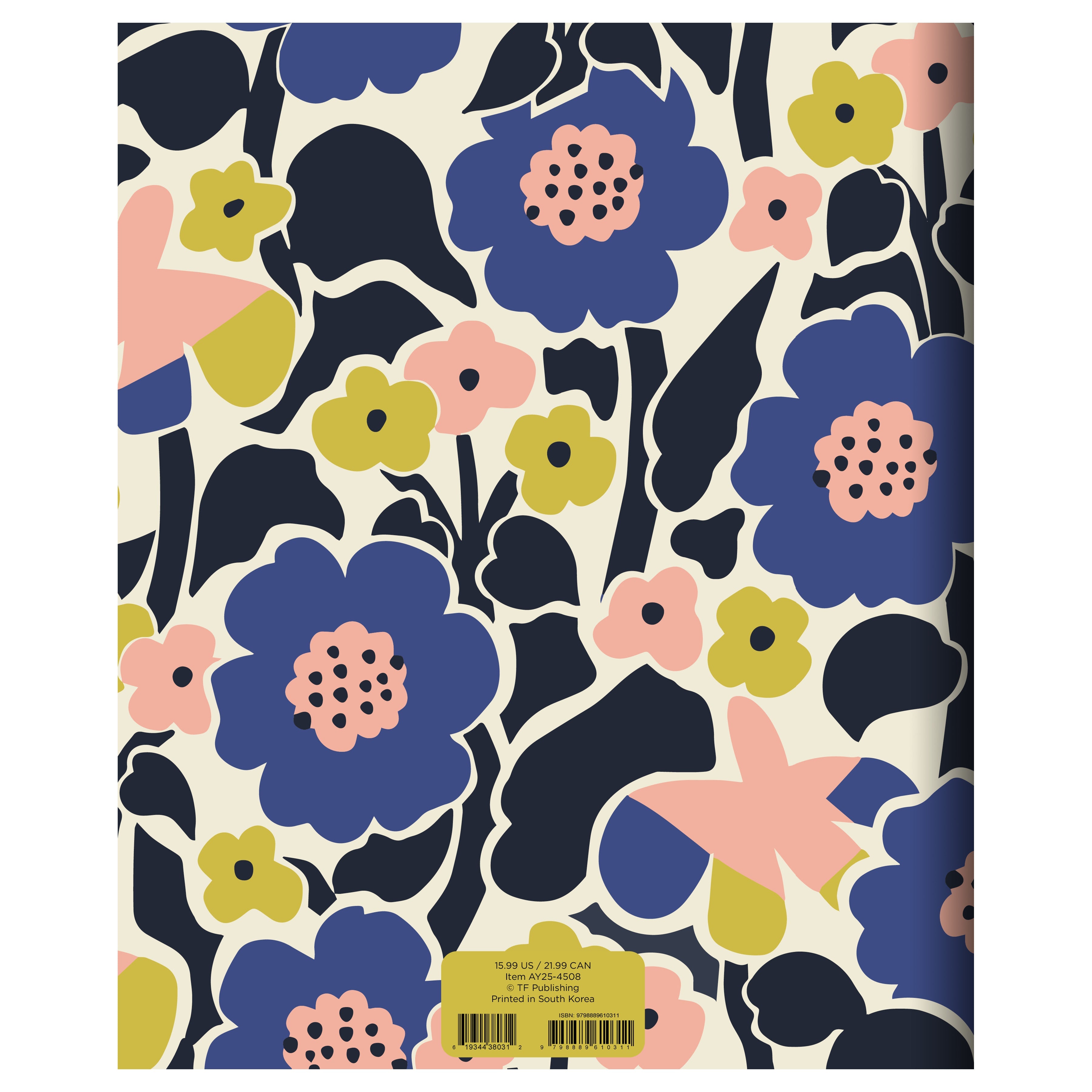 July 2024 - June 2025 Mod Flowers - Large Monthly Academic Year Diary/Planner