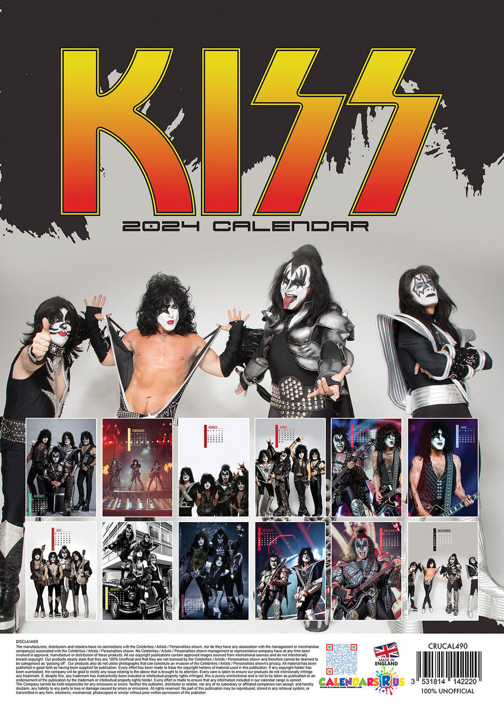 2024 Kiss A3 Wall Calendar