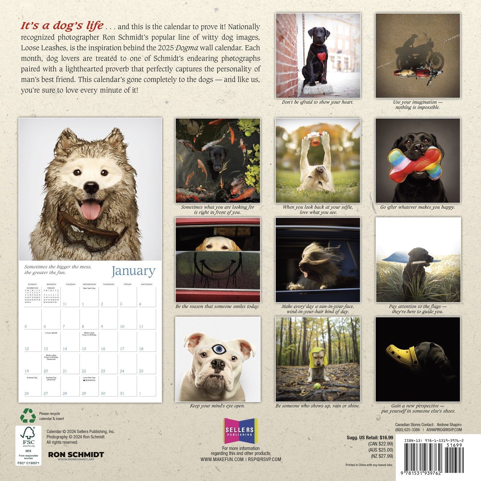 2025 Dogma: A Dog's Guide to Life - Square Wall Calendar