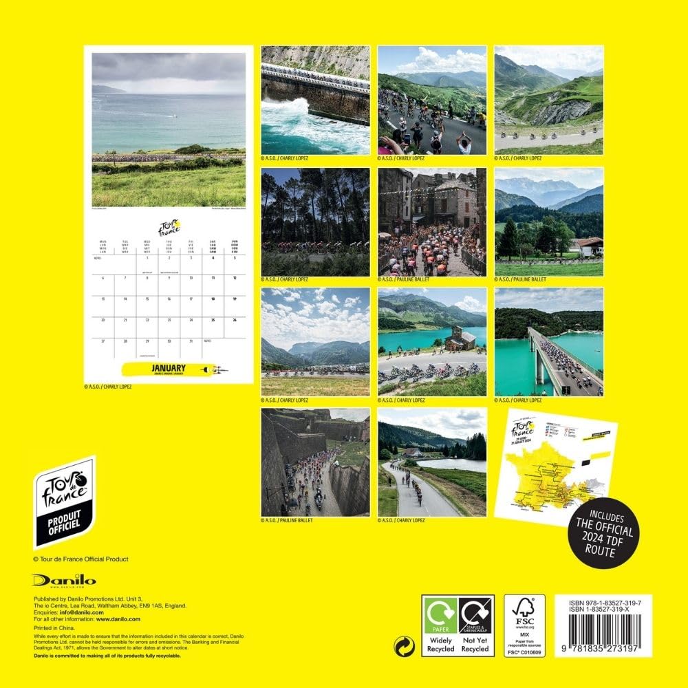 2025 Tour De France - Square Wall Calendar