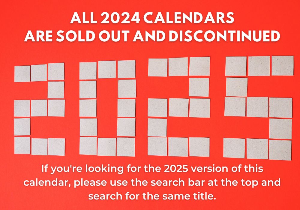 July 2024 - June 2025 Every Day's A Holiday - Large Monthly Desk Pad Blotter Academic Calendar  SOLD OUT