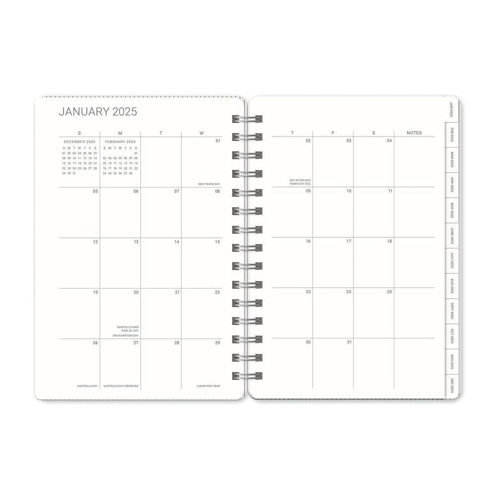 2025 Oxford Blue - Agatha Monthly And Weekly Dairy/Planner