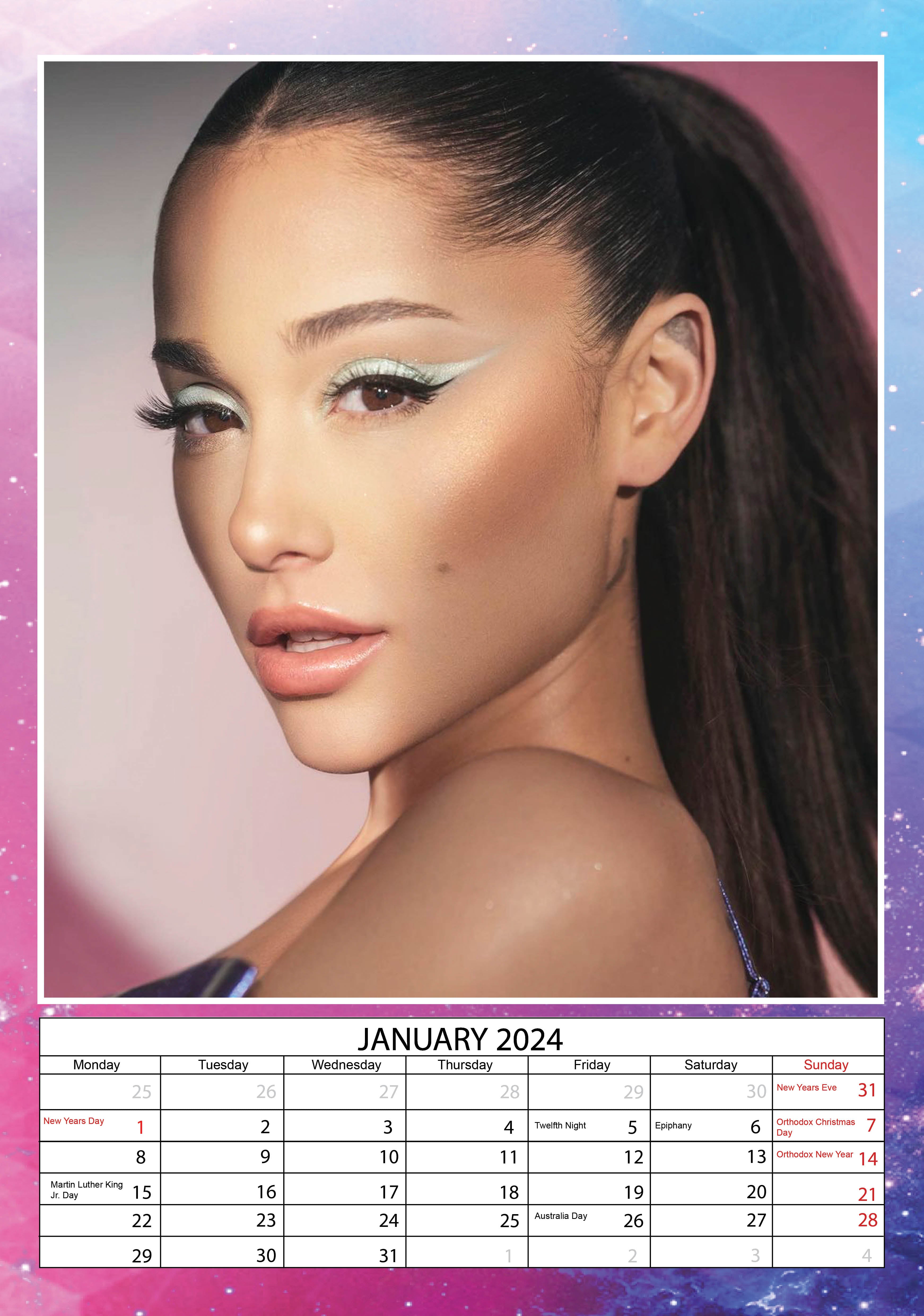 2024 Ariana Grande - A3 Wall Calendar