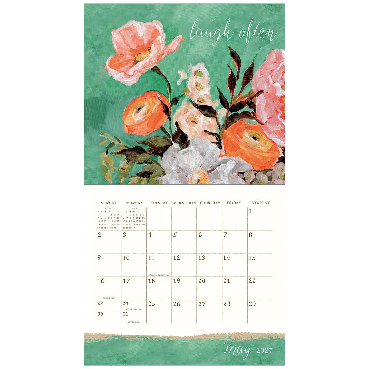 2027 Live Simply - Deluxe Wall Calendar by Anne Quigley