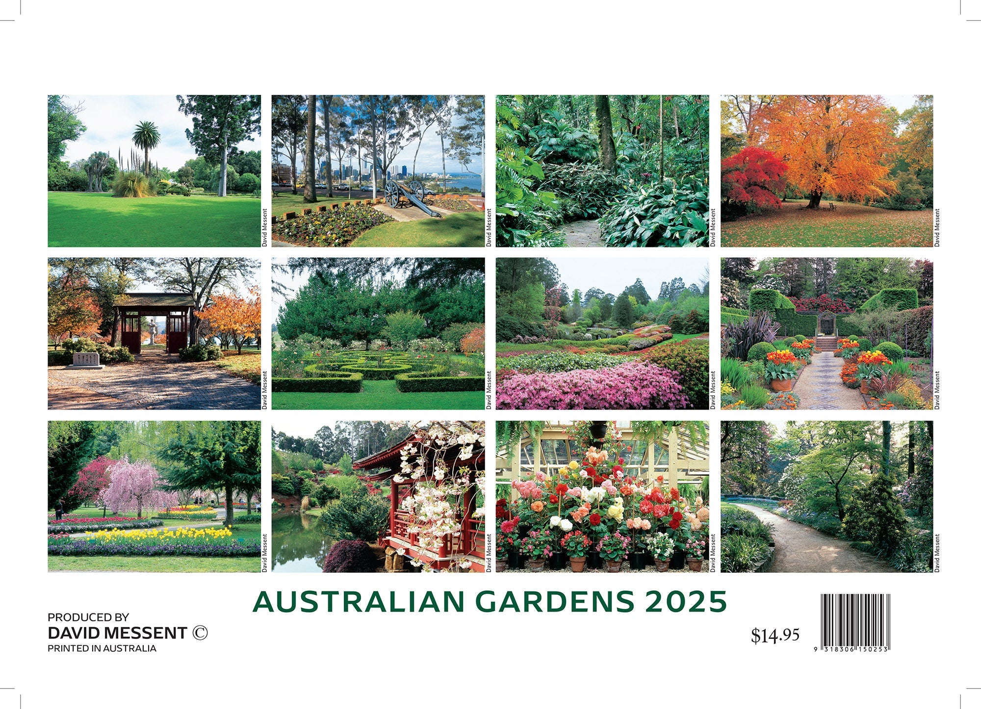 2025 Australian Gardens By David Messent - Horizontal Wall Calendar