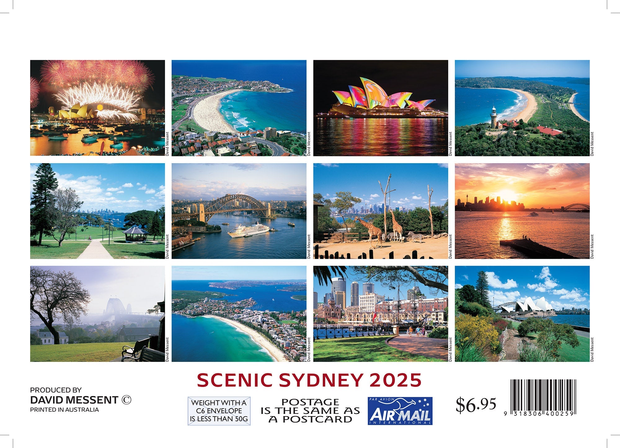 2025 Mini Scenic Sydney By David Messent - Mini Pocket Calendar