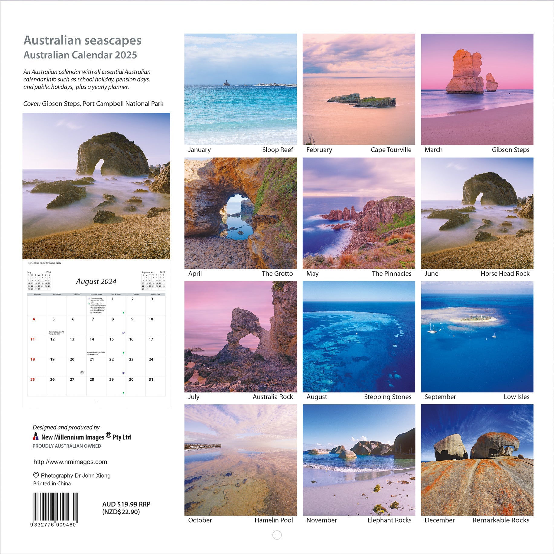 2025 Australian Seascapes - Square Wall Calendar